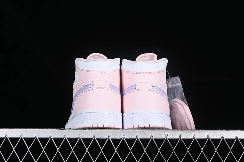 All categories Air Jordan Jordan series basketball shoes Air Jordan 1 Mid Air Jordan 1 Mid AJ1 Joe 1 cherry blossom pink and purple Chinese cultural casual sneakers FD8780-601